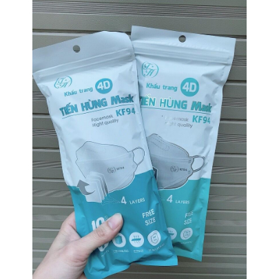 Khẩu trang KF94 Tiến Hùng màu trắng