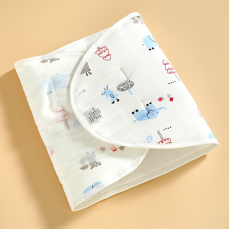 Khăn quấn cho bé sơ sinh chống giật mình, chất liệu cotton 2 lớp mềm mịn an toàn cho làn da bé kt 35*80