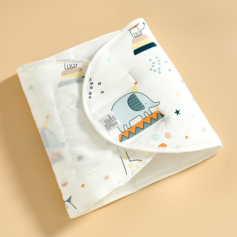 Khăn quấn cho bé sơ sinh chống giật mình, chất liệu cotton 2 lớp mềm mịn an toàn cho làn da bé kt 35*80