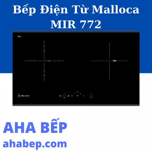 Bếp Điện Từ Malloca MIR 772 - Kính Schott Ceran, 4.5 kW, Đen, 770 x 450 mm