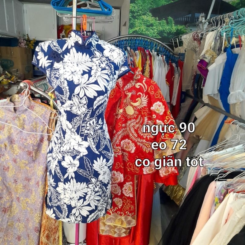 Sườn xám cách tân trung hoa si giá rẻ