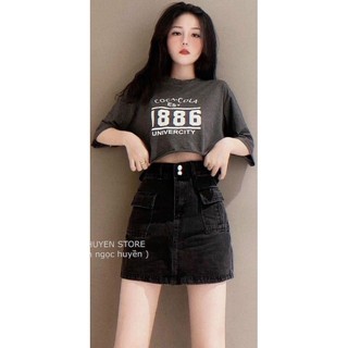 Chân váy ngắn cạp cao