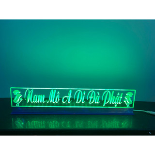 Tranh điện đèn led đổi màu in danh hiệu Nam Mô A Di Đà Phật .