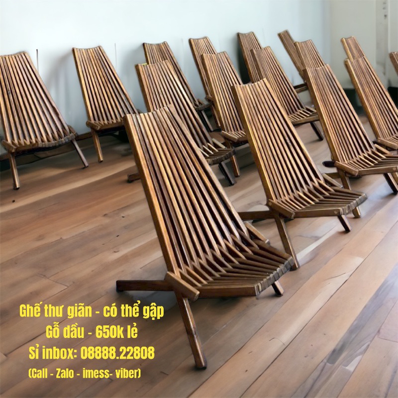 Ghế câu gỗ có thể xếp lại