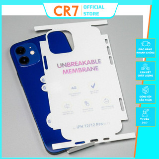 Miếng dán mặt lưng iphone PPF nhám chống vân tay ipx/xs/xsmax/XR/ip11/ip11pro/ip11promax/ip12mini/ip12/ip12promax