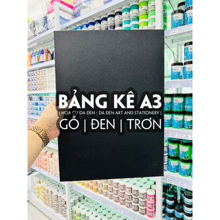 Bảng kê a3 | gỗ - trơn - đen