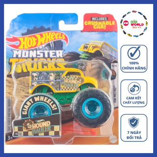 Xe mô hình Hot Wheels Monster Trucks Crushable Car Hound Hauler GJF28.