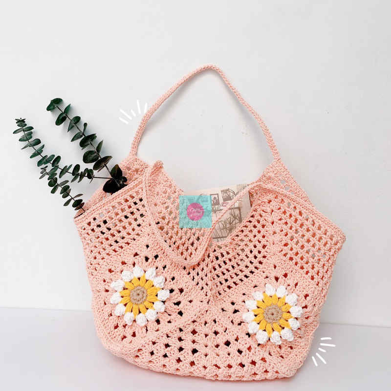 Sợi Simply cotton - Sợi cotton tái chế, đan móc túi, nón thủ công