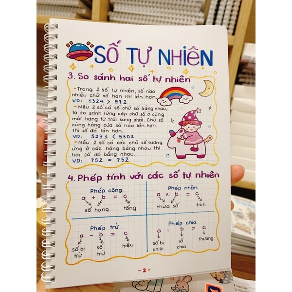 Sổ tay takenote toán 4 lò xo kèm bộ quà 29K