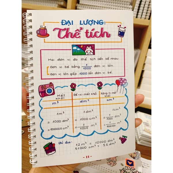 Sổ tay takenote toán 4 lò xo kèm bộ quà 29K