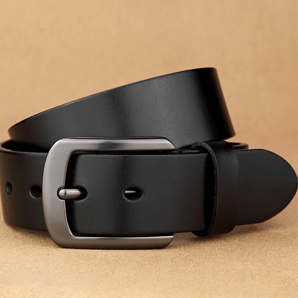 Thắt lưng nam da bò nguyên tấm khóa cài khuy N&amp;L leather bảo hành 12 tháng full hộp đựng