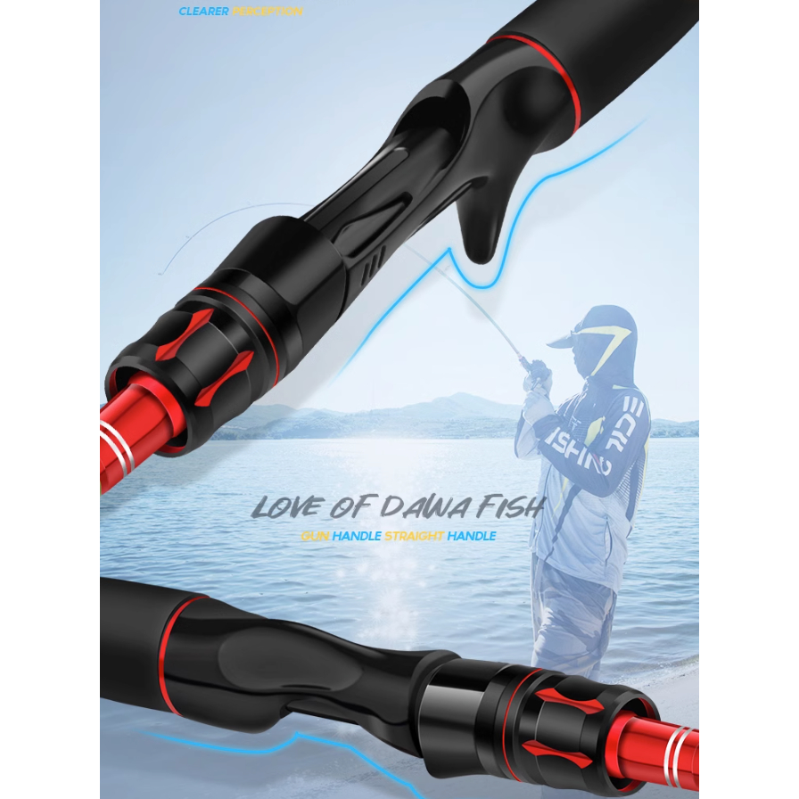 Cần Câu Lure Máy Ngang/ Máy Đứng - Thân Carbon Cao Cấp, Cứng Cáp Và Dẻo Dai