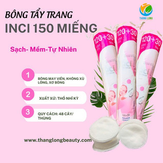 [GIÁ TỐT NHẤT] Combo 5 Bông tẩy trang INCI 150 miếng