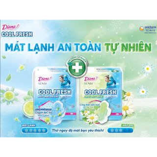 Băng vệ sinh Diana Sensi Cool Fresh/Mild Cool có cánh (8 miếng)
