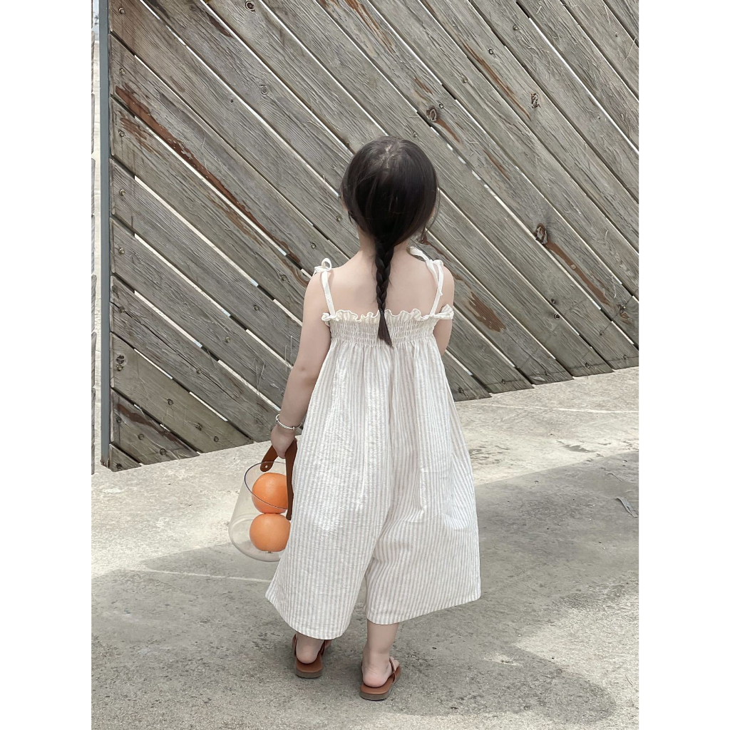 JUMPSUIT SỌC TRẮNG cho bé gái