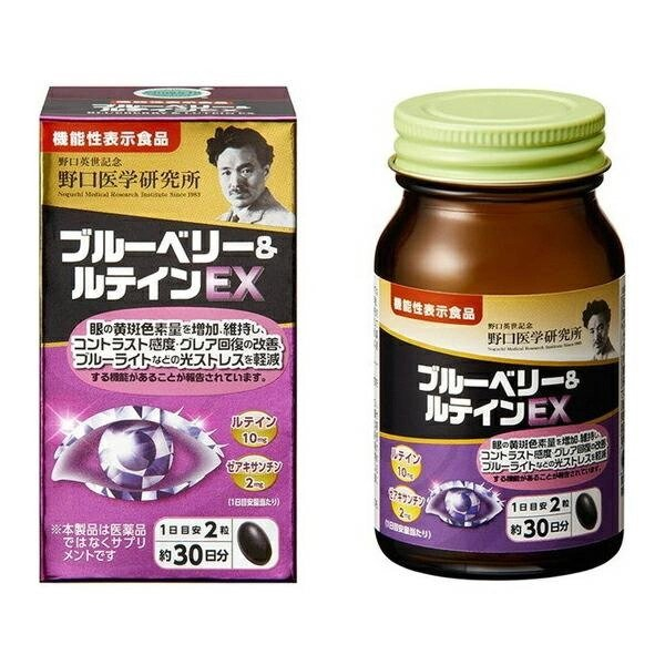 Viên uống bổ mắt cao cấp Noguchi Blueberry & Lutein EX 60 viên nội địa Nhật Bản