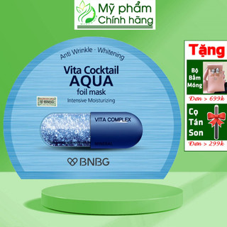 Mặt Nạ BNBG Thiếc Xanh [HỘP 10 MIẾNG] Cấp Ẩm Chuyên Sâu BNBG Vita Cocktail Aqua Foil Mask Intensive Moisturizing 30ml