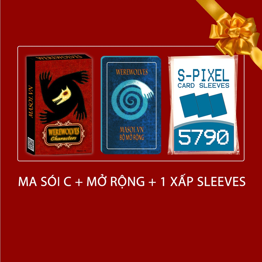 Bộ bài ma sói dành cho 7 đến 20 người chơi - Chất liệu cứng dày - gọn hàng, thích hợp mang theo bên mình