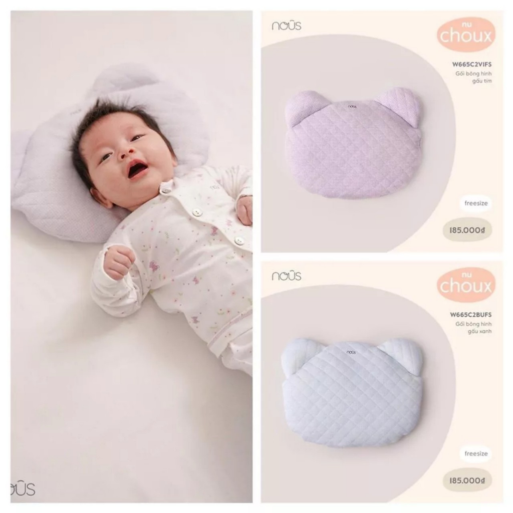 Nous - Gối bông hình gấu cho bé