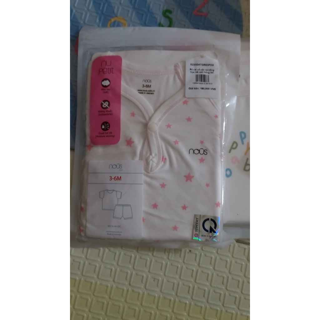 Bộ cộc cài vai Nous cho bé, chất Petit siêu đẹp