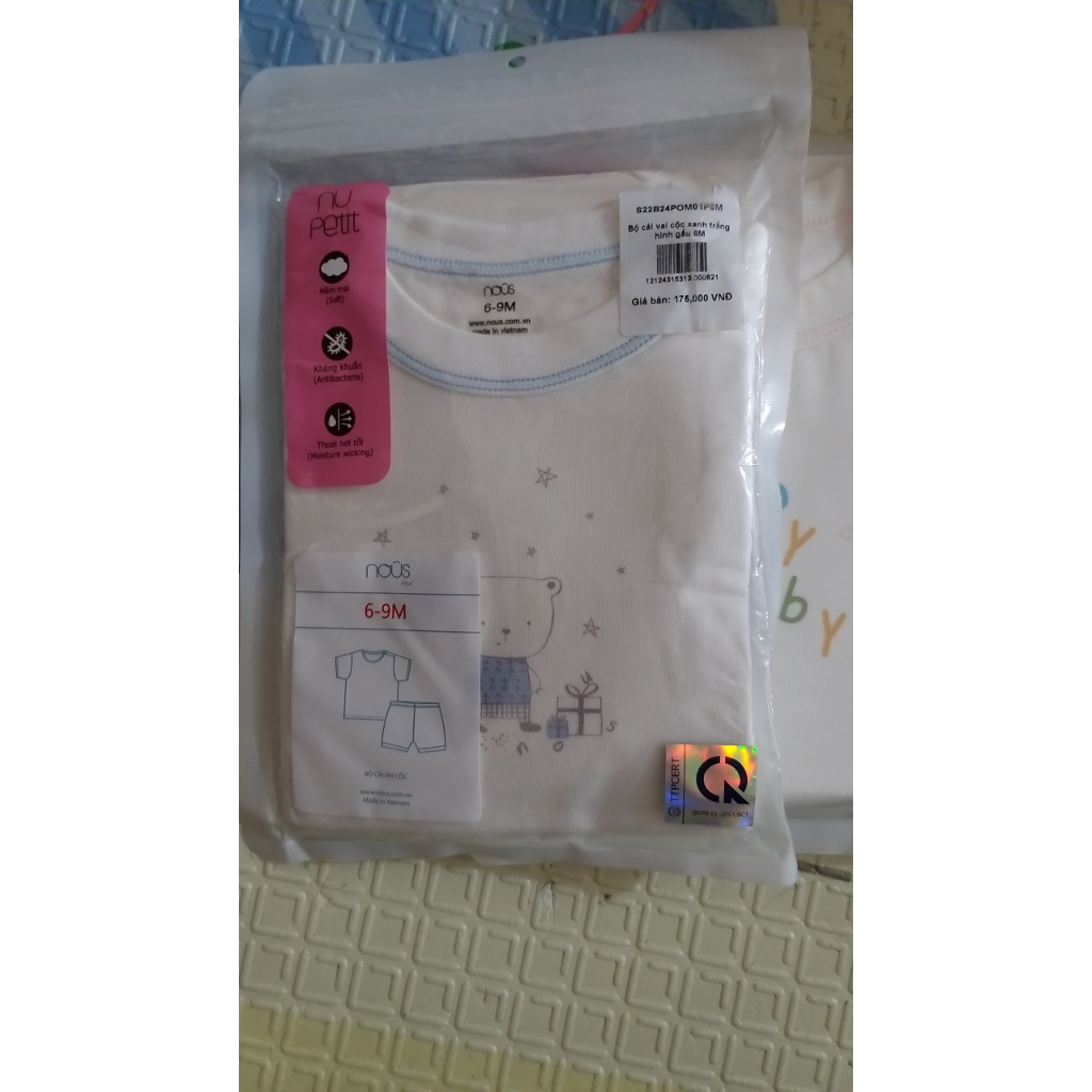 Bộ cộc cài vai Nous cho bé, chất Petit siêu đẹp