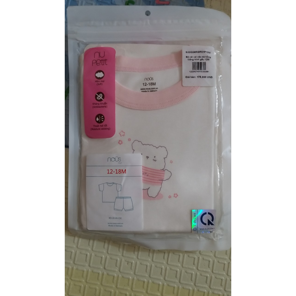 Bộ cộc cài vai Nous cho bé, chất Petit siêu đẹp