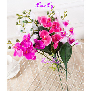 Hoa giả - Cành hoa lan hồ điệp cao su giả giống thật đến 99% trang trí nhà cửa quán cà phê