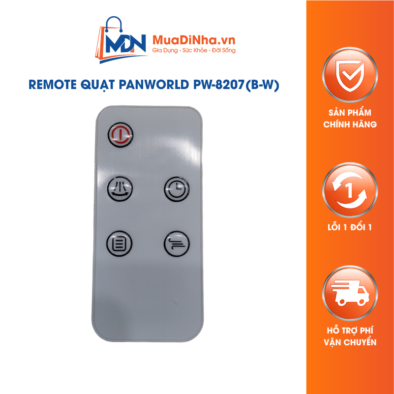 Remote quạt tháp Panworld PW-8207, PW-8105 thương hiệu Thái Lan