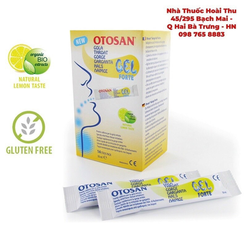 Otosan Throat Gel Forte - Giảm ho , giảm đau họng, long đờm, an toàn cho mẹ bầu