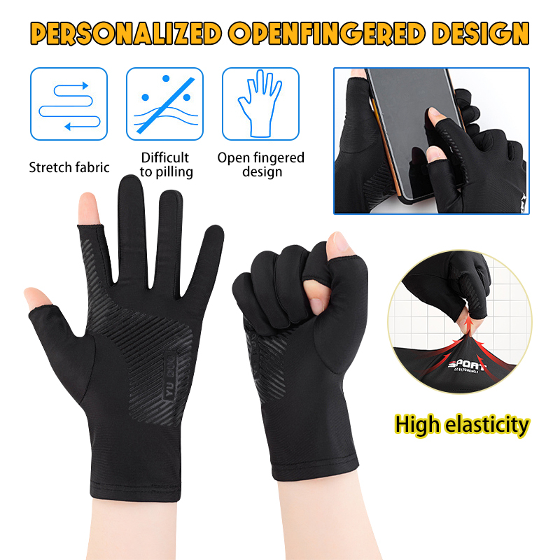 (1 Đôi )Găng Tay Lái Xe /Găng tay chống nắng đi xe máy hở 2 ngón/Bao tay xe máy Thoáng Khí Thời Trang Mùa Hè Cho Nam Nữ