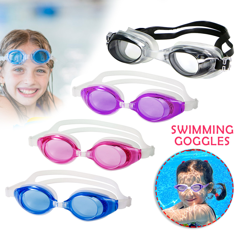 Kính bơi trẻ em 4-13 tuổi chống sương mù kèm nút bịt tai,kính bơi chống nước cho bé,góc nhìn thanh cao,silicon cao cấp