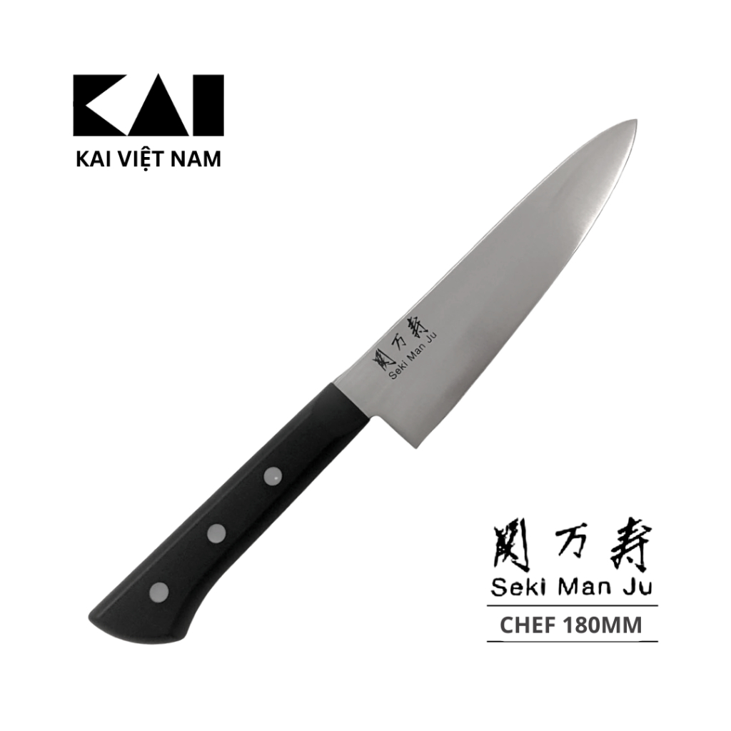 Dao Bếp Đa Năng KAI Seki Manju Chef knife 180mm Dao Chuyên Nghiệp Nhật Bản