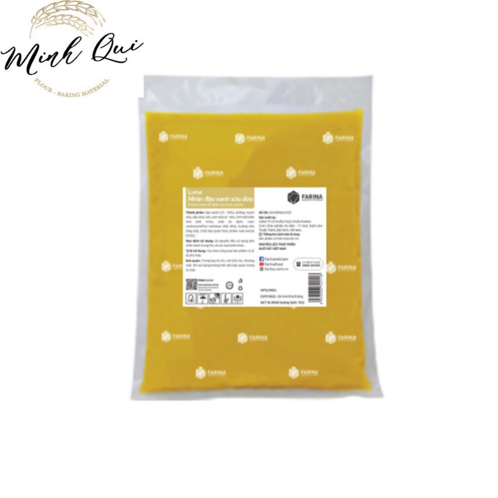 Luna - nhân đậu xanh sữa dừa Farina 1kg