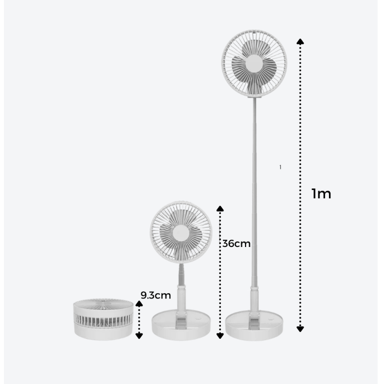 Quạt Không Dây Tích Điện Gấp Gọn - Pin 7200 MaH - Sử Dụng từ 5 - 20 giờ - Shop A99 | BigBuy360 - bigbuy360.vn