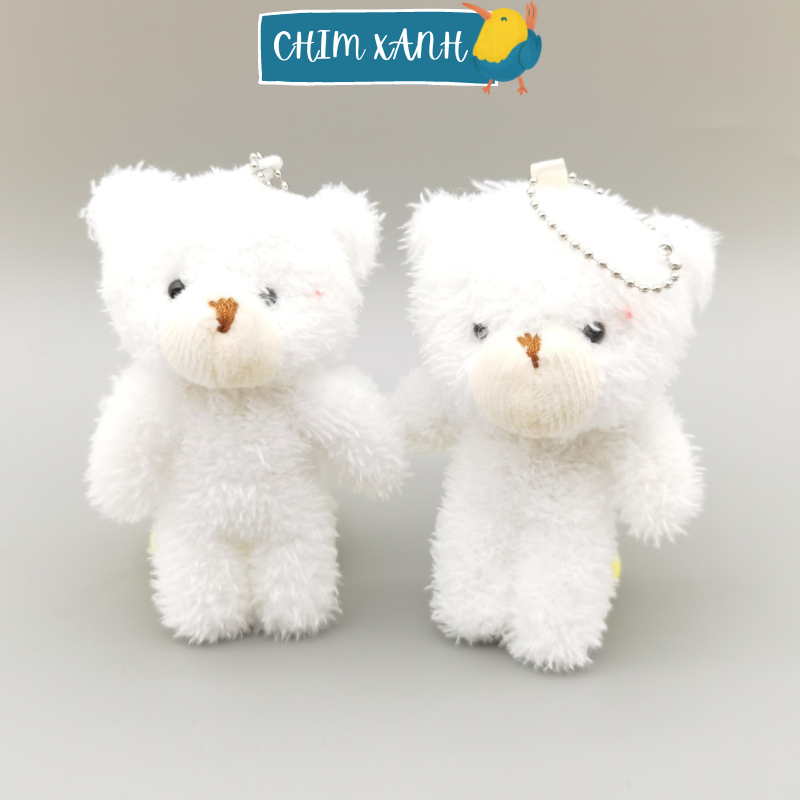 Móc khóa thú bông móc khóa gấu nghĩnh dễ thương mềm mại dùng treo balo túi xách treo móc khóa PKCX12