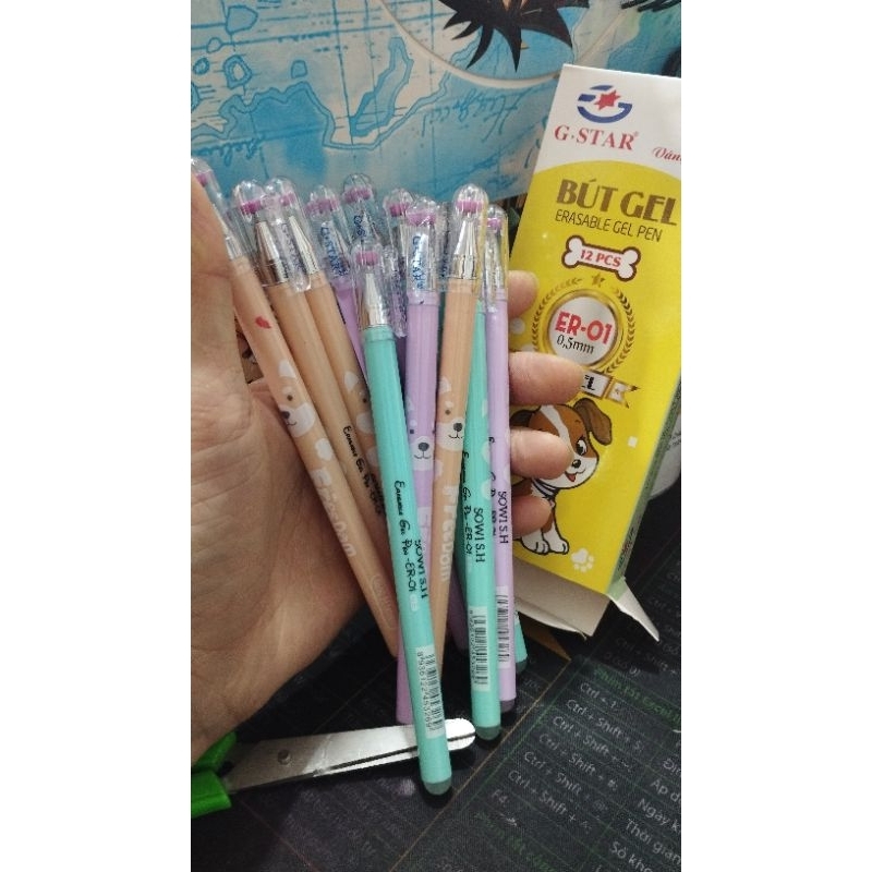 12 cây bút xoá được mầu tím