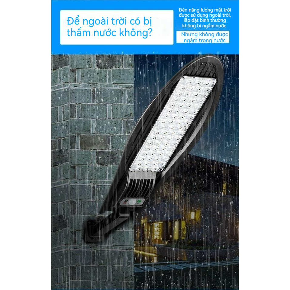 Đèn đường năng lượng mặt trời, đèn cảm biến cơ thể người 60w-80w kèm điều khiển từ xa siêu sáng tiết kiệm điện năng | BigBuy360 - bigbuy360.vn