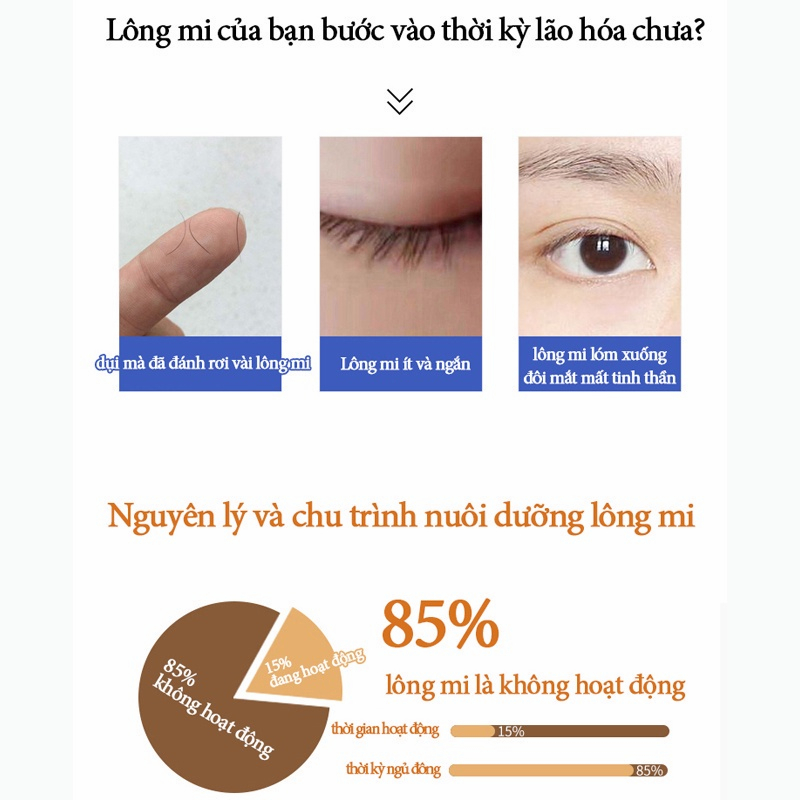 Tinh Chất Mọc Mi 10ML Kích Thích Mọc Lông Mi Làm Dày Lông Mi Nhanh Tự Nhiên Nuôi Dưỡng Mi Dài Và Cong