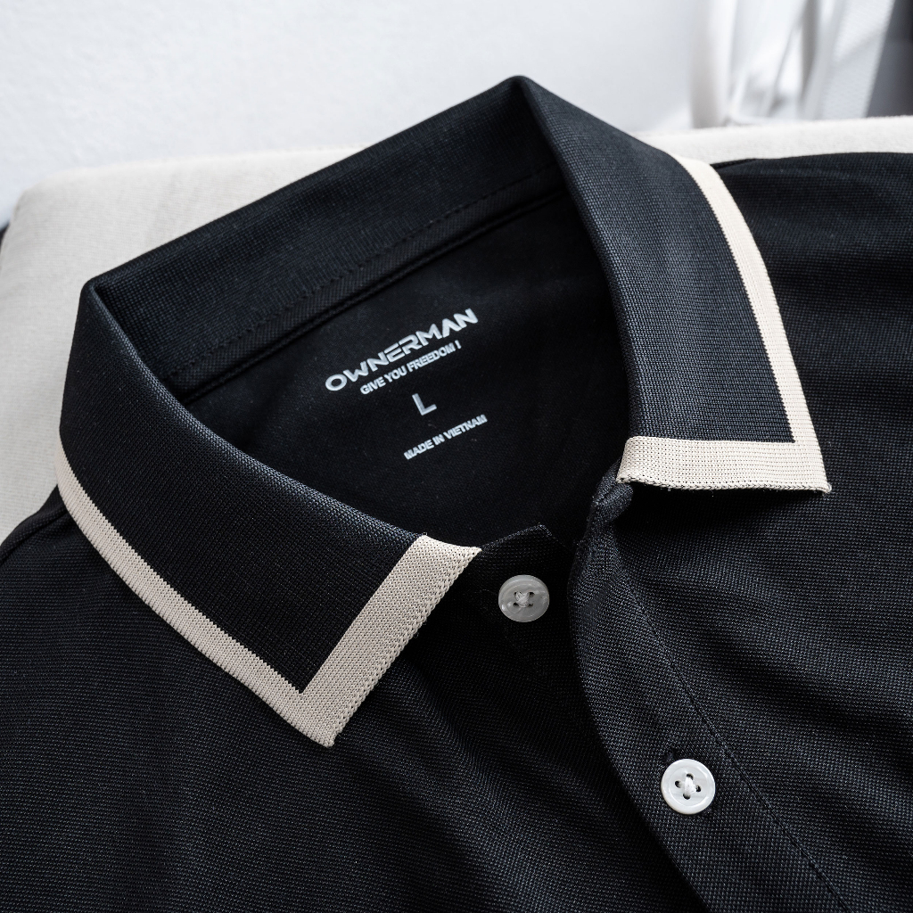 Áo polo nam Basic OWNERMAN áo phông nam áo thun nam áo cộc tay chuẩn form Slim vải cotton CVC cao cấp co dãn thoáng mát