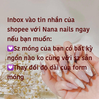 Nails box đính xà cừ lấp lánh (ảnh thật)