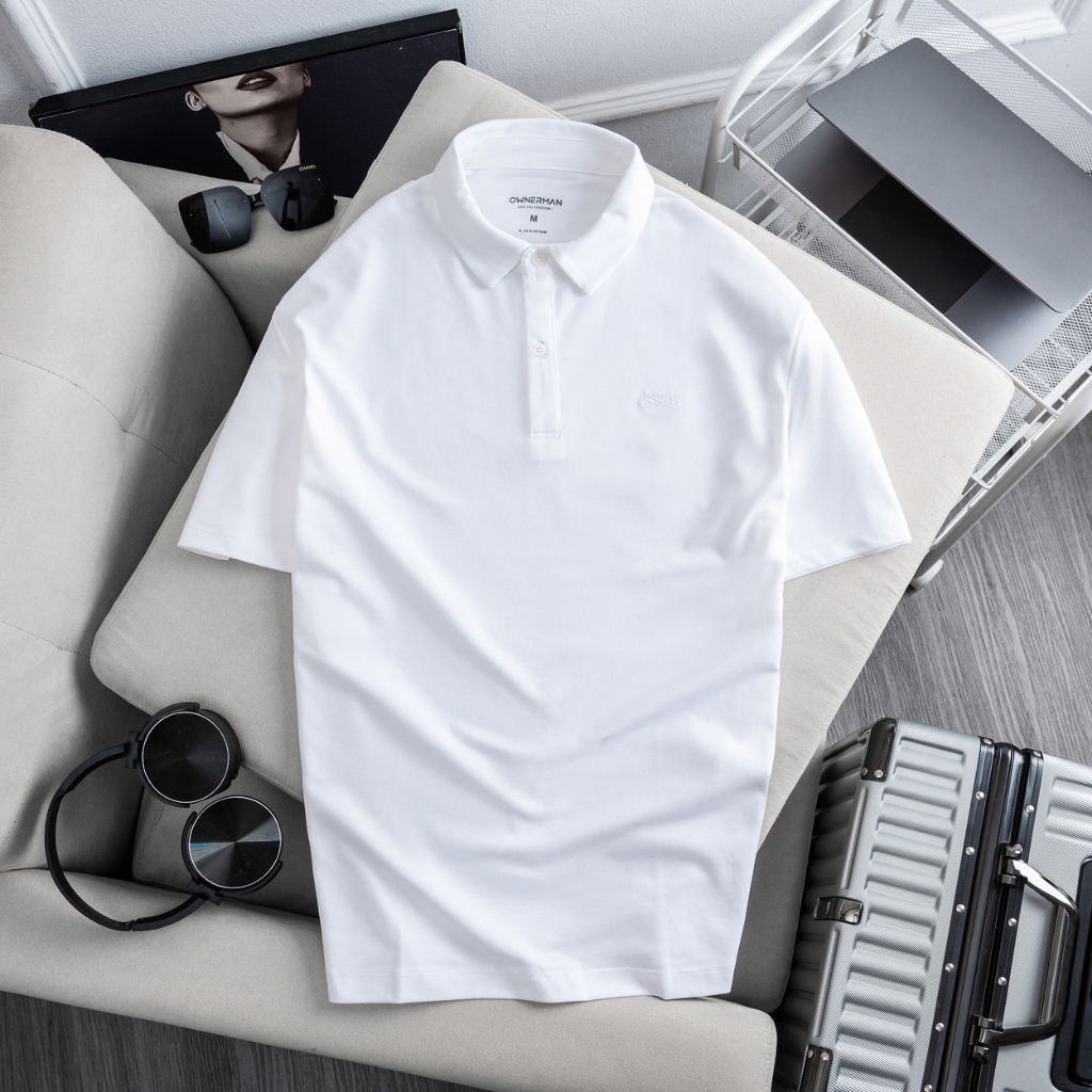 Áo polo oversize OWNERMAN chính hãng áo thun nam nữ unisex cộc tay trẻ trung, năng động vải cotton CVC cao cấp