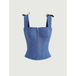 [Hàng order Shein] áo 2 dây dạng corset giả jean