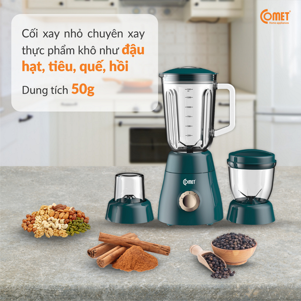Máy xay sinh tố 3 cối 450W COMET - CM9979