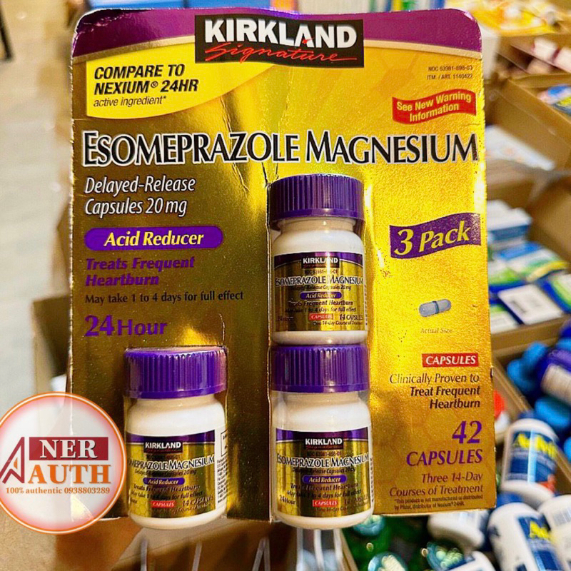 Viên uống Esomeprazole Magnesium Kirkland 42 viên giảm trào ngược dạ dày, ợ nóng đầy hơi khó tiêu