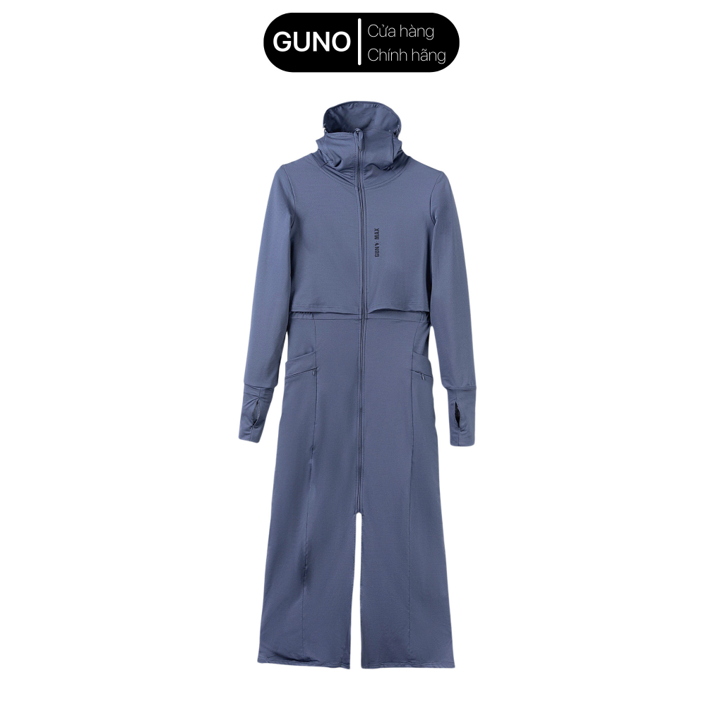 Áo chống nắng toàn thân GUNOMATE 2 lớp chống tia UV UPF 50+ có che trán vành mũ rời 3HANU190 | BigBuy360 - bigbuy360.vn