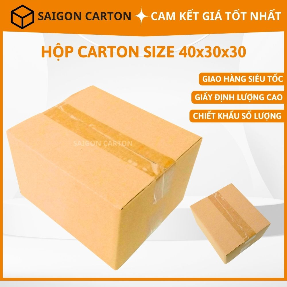 20 Hộp carton size 40x30x30 cm - sản xuất bởi SAI GON CARTON
