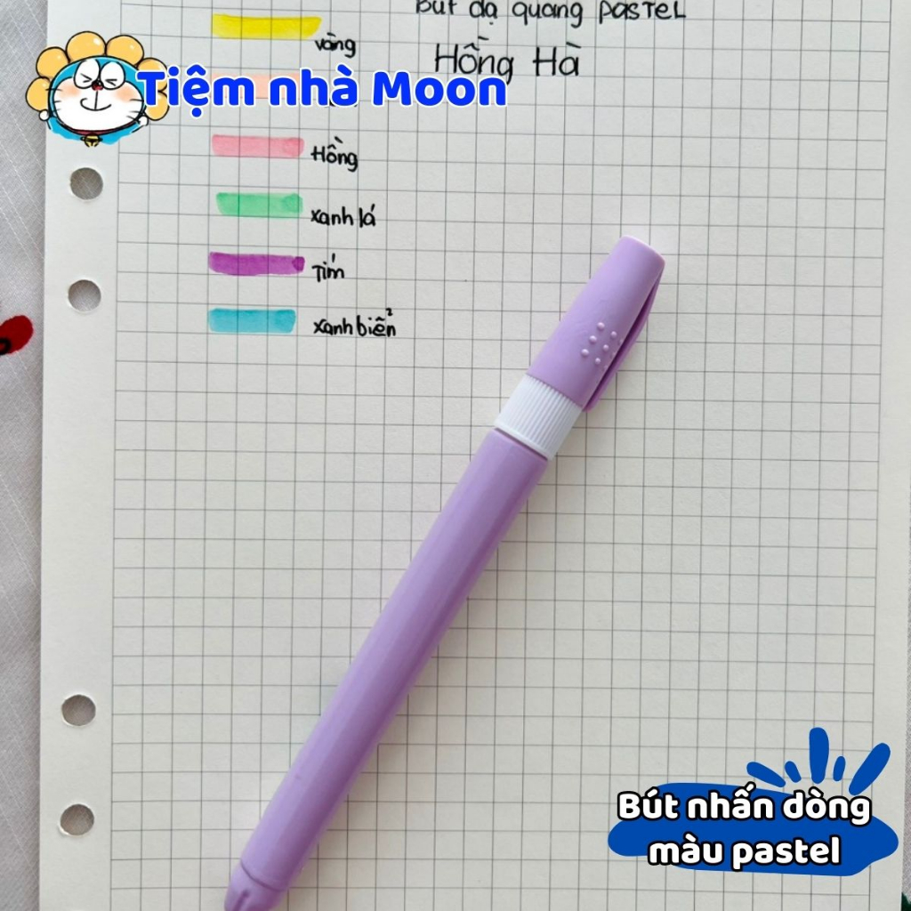 BÚT DẠ QUANG HỒNG HÀ MÀU PASTEL