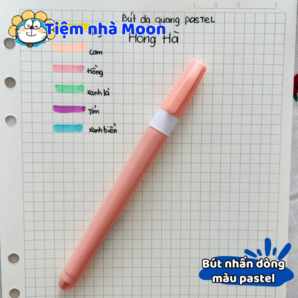 BÚT DẠ QUANG HỒNG HÀ MÀU PASTEL