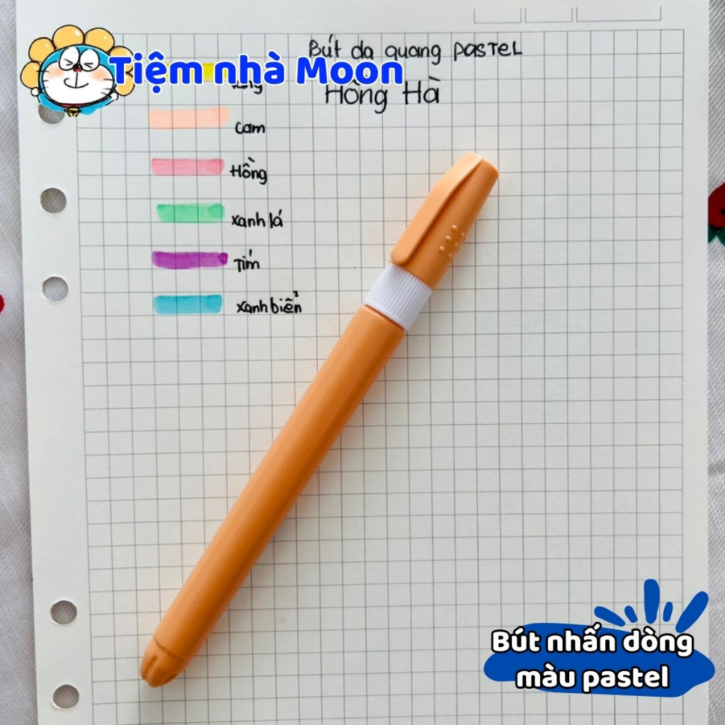 BÚT DẠ QUANG HỒNG HÀ MÀU PASTEL