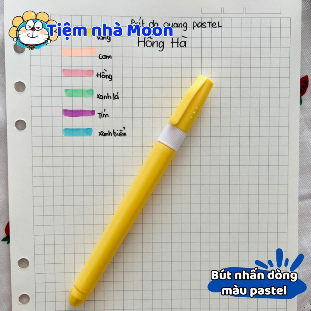 BÚT DẠ QUANG HỒNG HÀ MÀU PASTEL